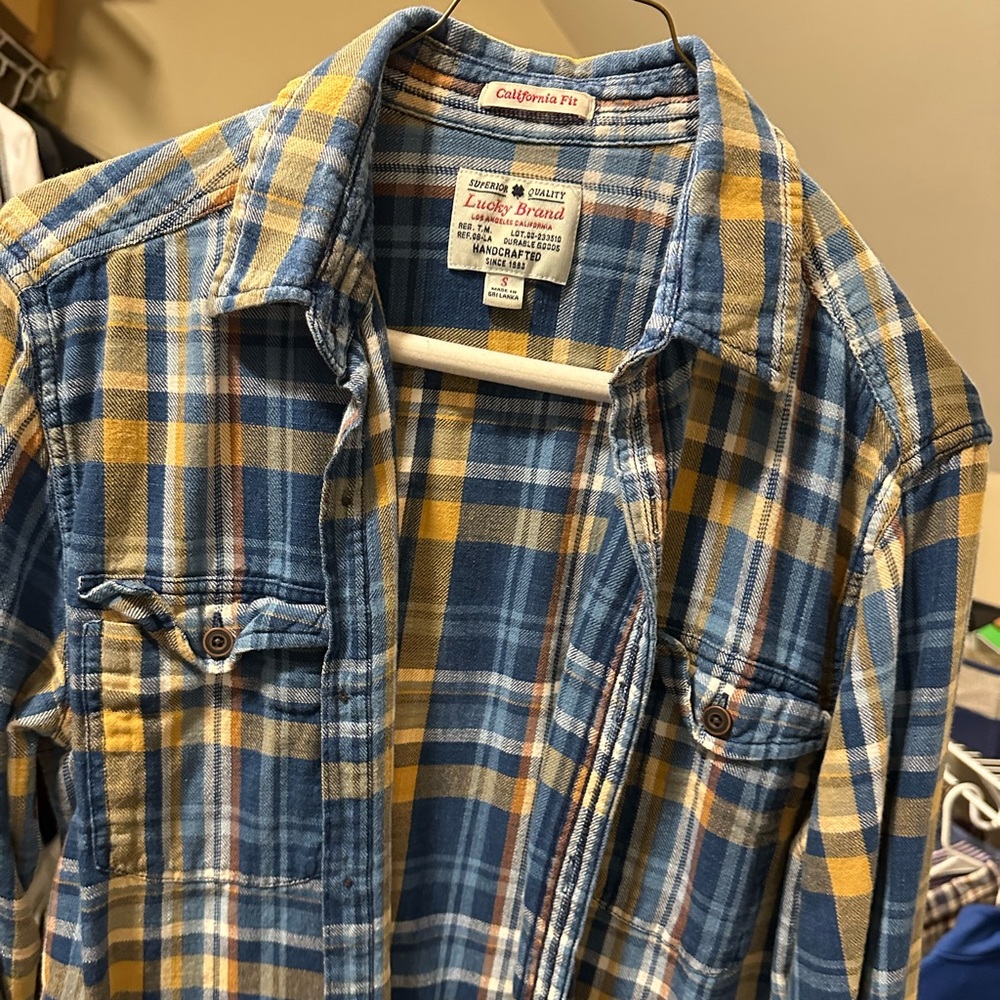 Lucky Brand Flannel Button Down Size Small